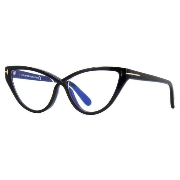 New Authentic Tom Ford FT5729-B/V 001 Oval Eyeglasses - Picture 1 of 6